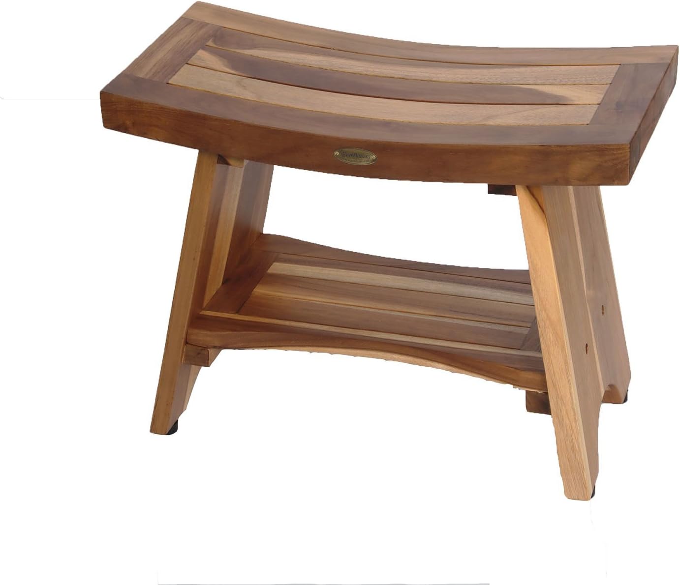 EcoDecors 24 Inch Serenity Teak Shower Bench for Bathroom Luxury