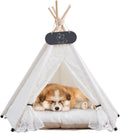 Pet Teepee Tent for Dogs & Cats - Removable Washable Bed