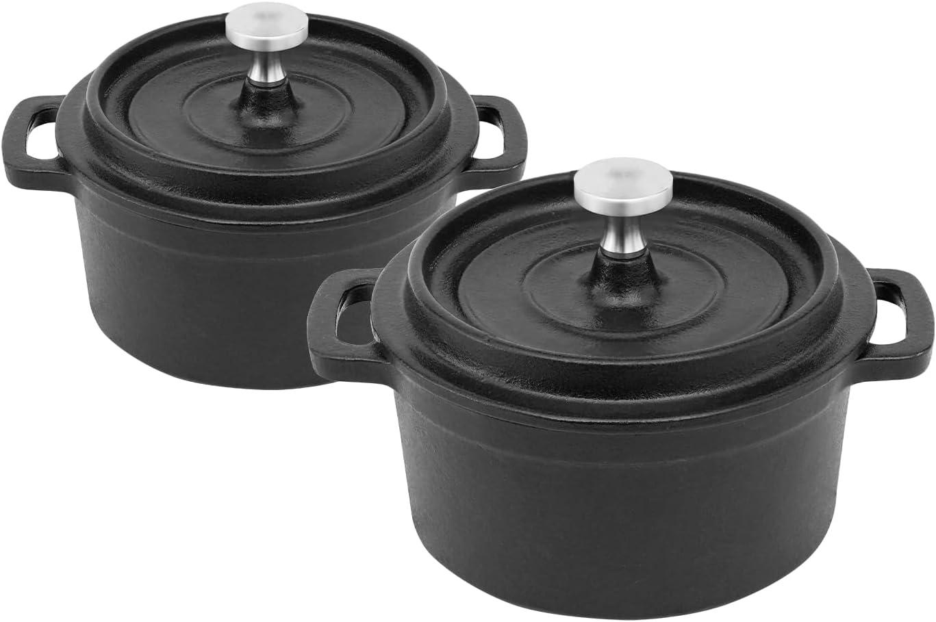 Mini Cocotte 16 oz Cast Iron Dutch Oven for Garlic Roasting