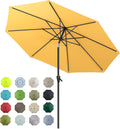 Tempera Patio Market Outdoor Table Umbrella with Auto Tilt and Crank 5