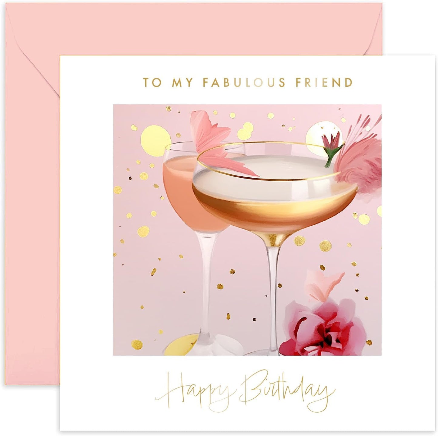 Stylish Cocktail Birthday Card for Her