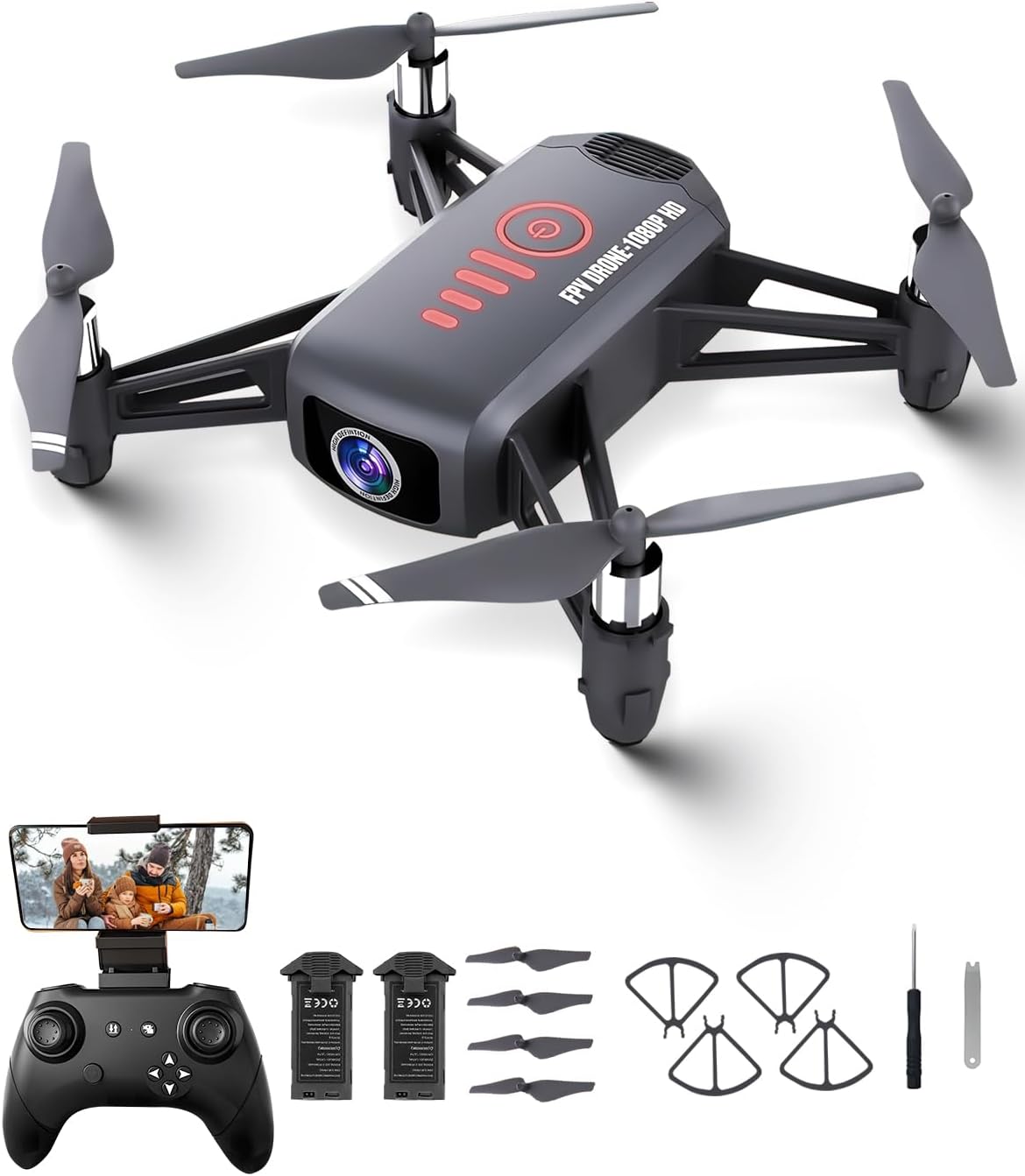 1080P Camera Drone + 2 Batteries | Fun & Easy Flying!