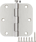 42 Pack Rounded Door Hinges Brushed Nickel 3.5 in - Durable Interior