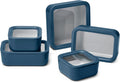 Caraway 13pc Glass Food Storage Container Set - Easy to Store Navy