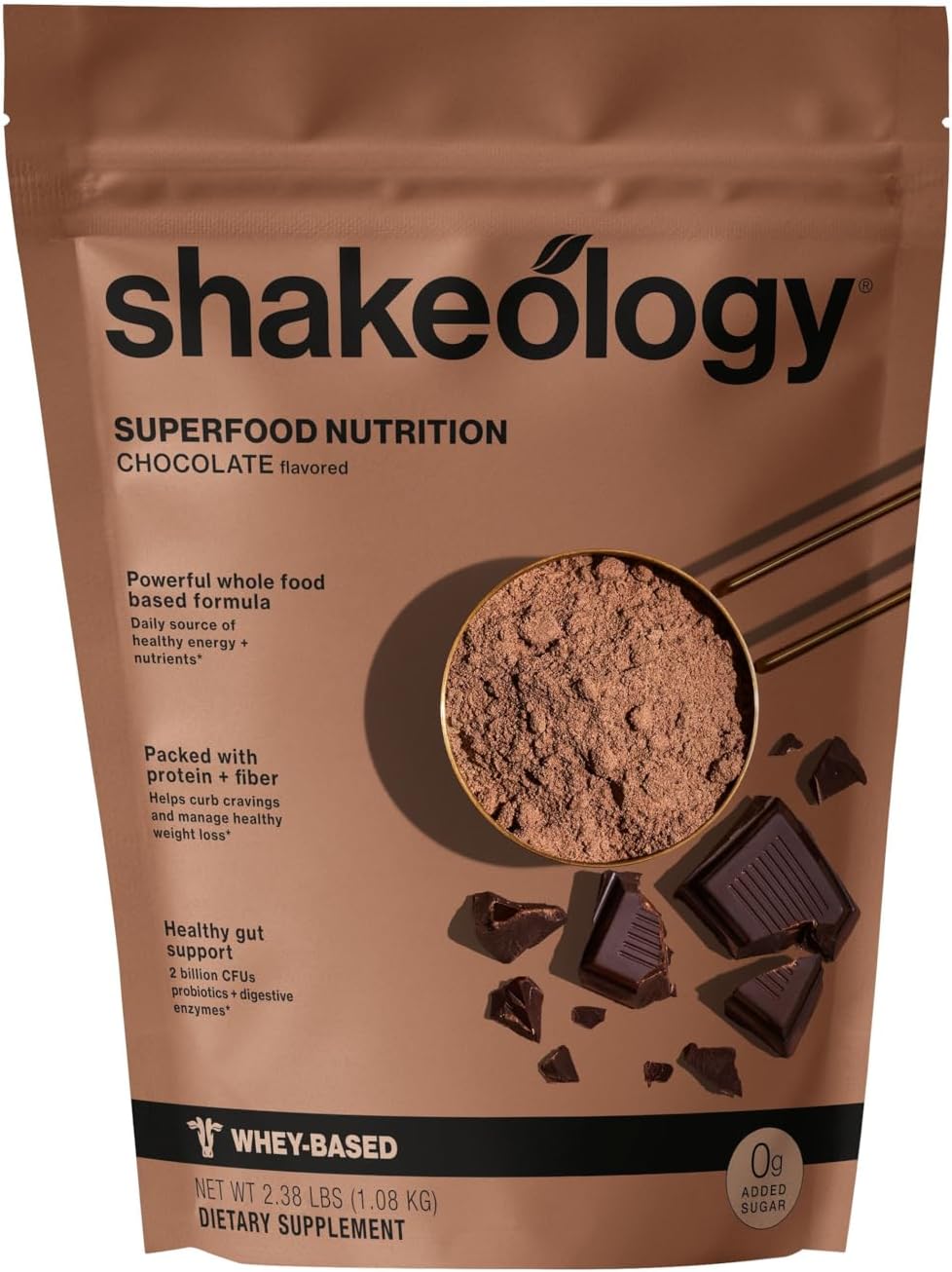 Shakeology 0g Added Sugar Chocolate Protein Powder for Weight Loss