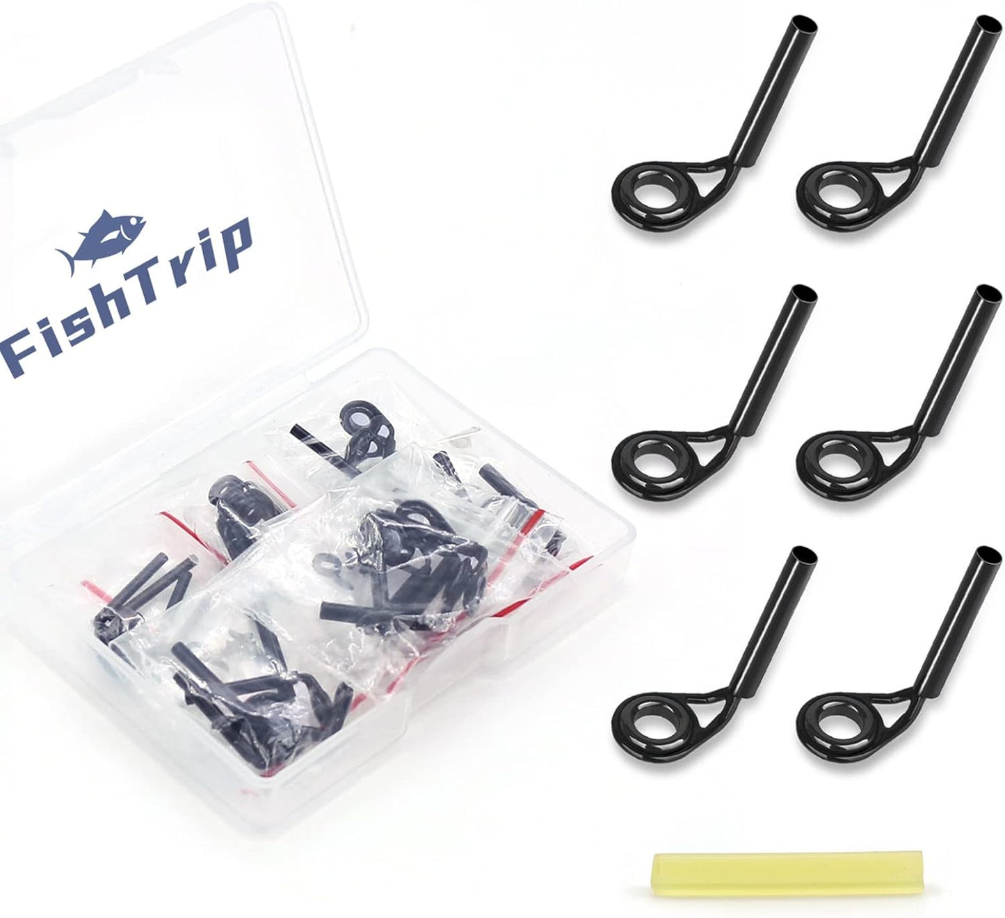 Micro Rod Tips Repair Kit - 30pcs Ceramic Guides | FishTrip