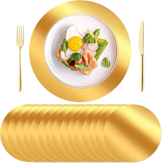 Mirrored Gold Charger Placemats - Set of 100 | KesaPlan