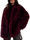 Kissonic Long Faux Fur Coat for Women - Luxury Shaggy Winter Jacket