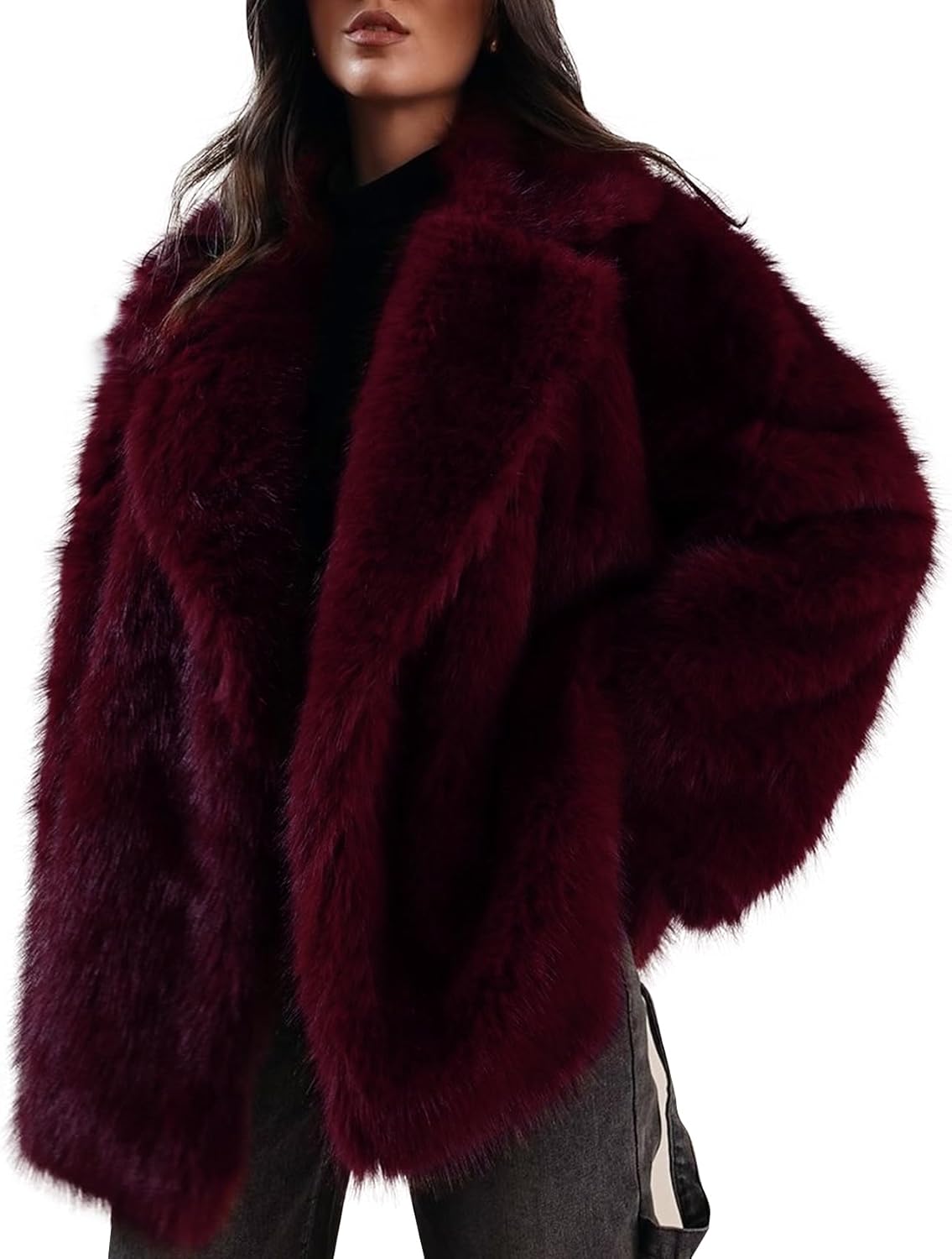 Kissonic Women's Long Faux Fur Coat for Luxury Winter Style