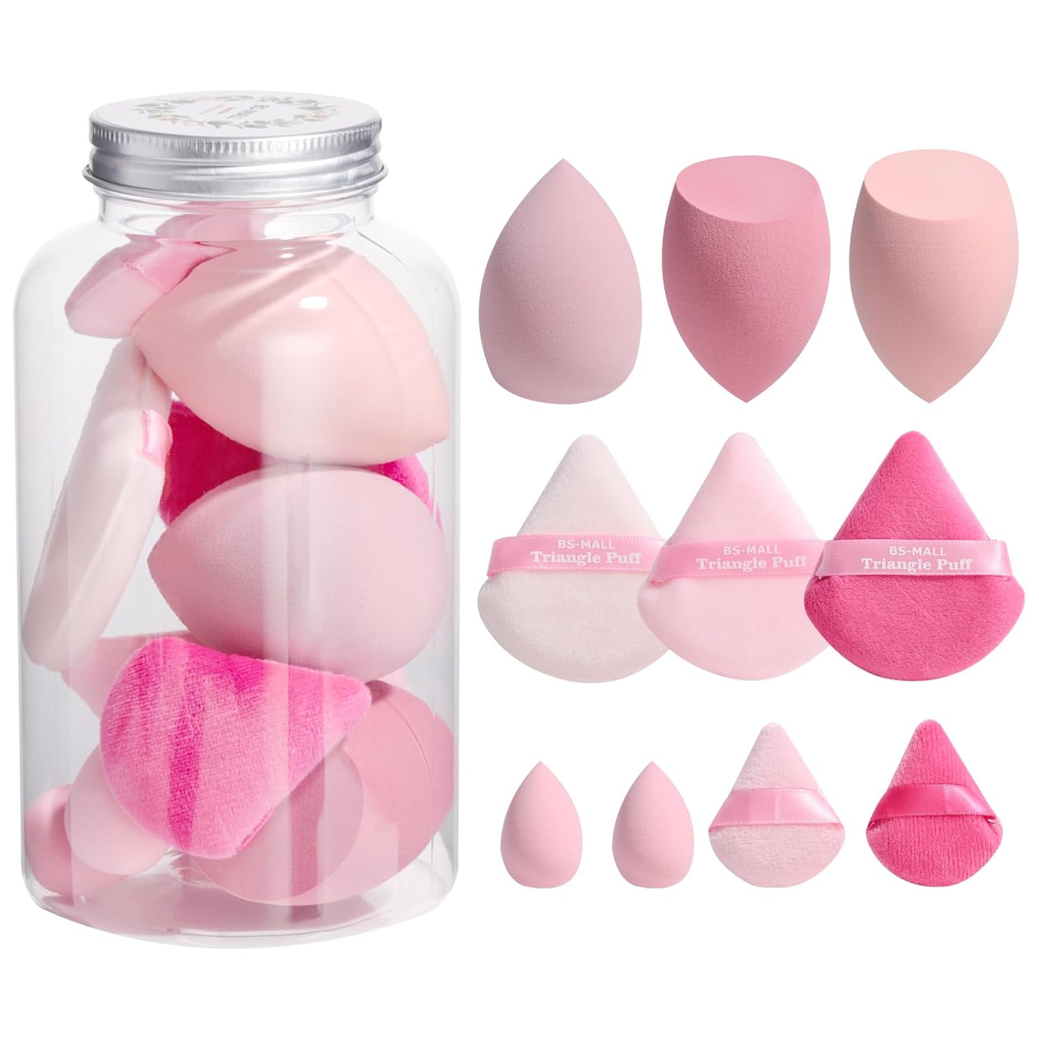 BS-MALL Pink Makeup Sponge Set - Precise Application
