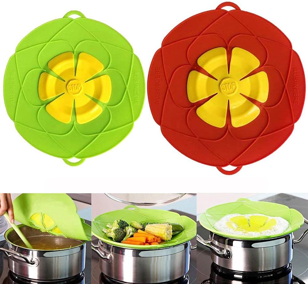 Spill Stopper Lid - Boil Over Safeguard! Silicone Pot Cover - Kitchen Essential!