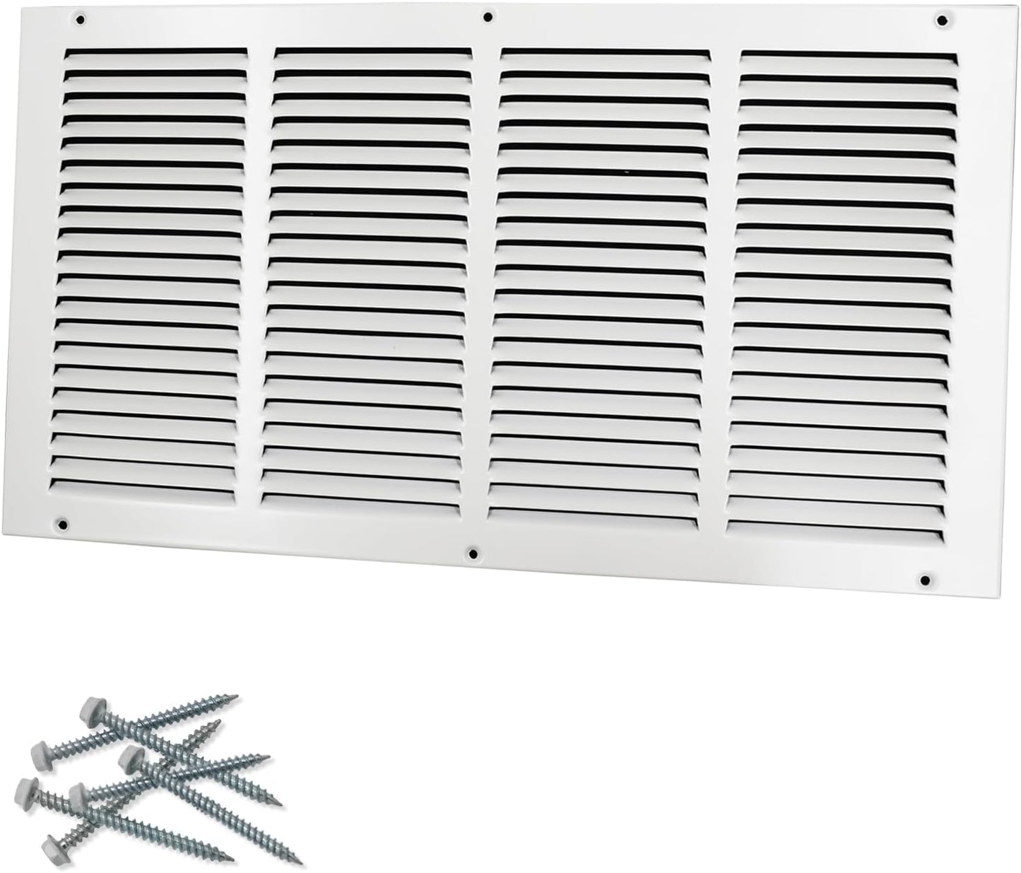 20W x 10H Steel Return Air Grille for Efficient Ventilation