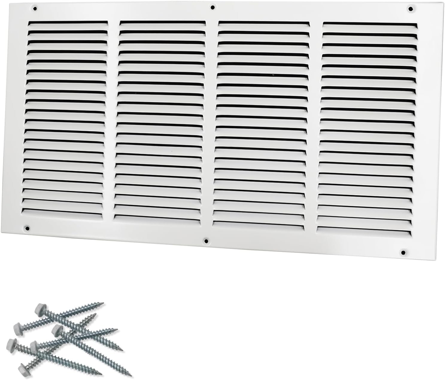 20W x 10H Steel Return Air Grille for Efficient Ventilation