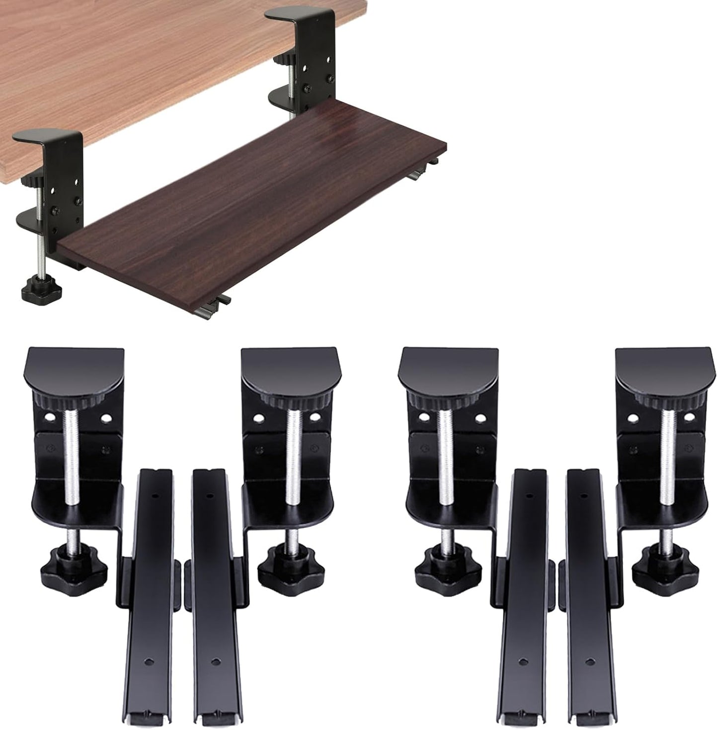 DIY Keyboard Tray Hardware Set - Easy Installation