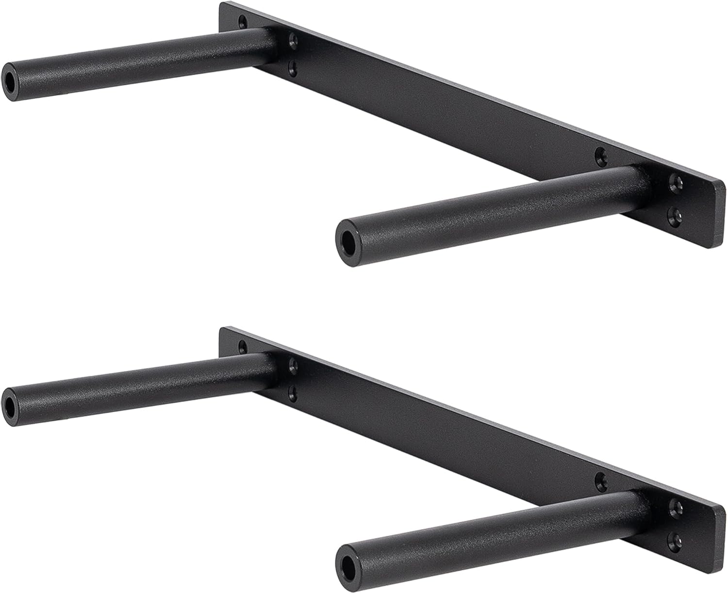 Floating Shelf Bracket Set of 2 - Matte Black Hidden Brackets