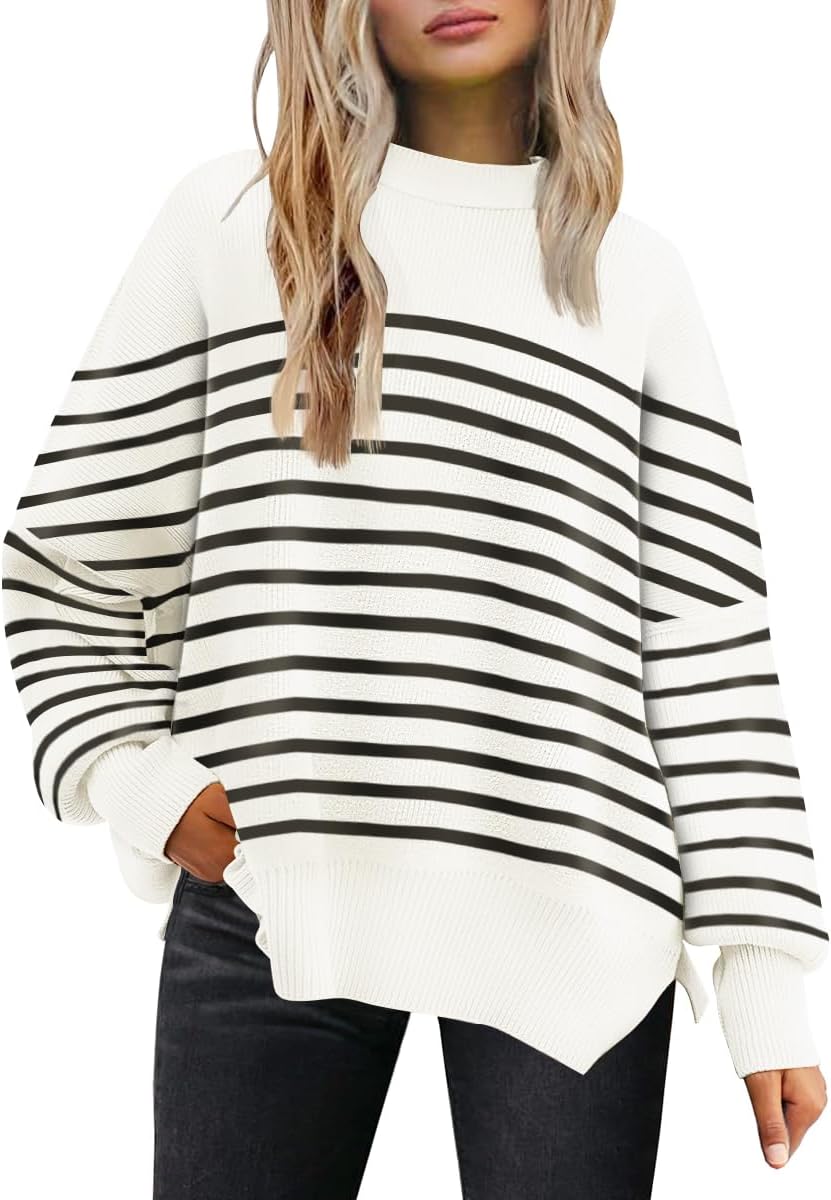LILLUSORY Women's Oversized Batwing Sweaters for Fall Fashion