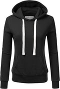 DOUBLJU Basic Lightweight Pullover Hoodie for Women - Soft Everyday