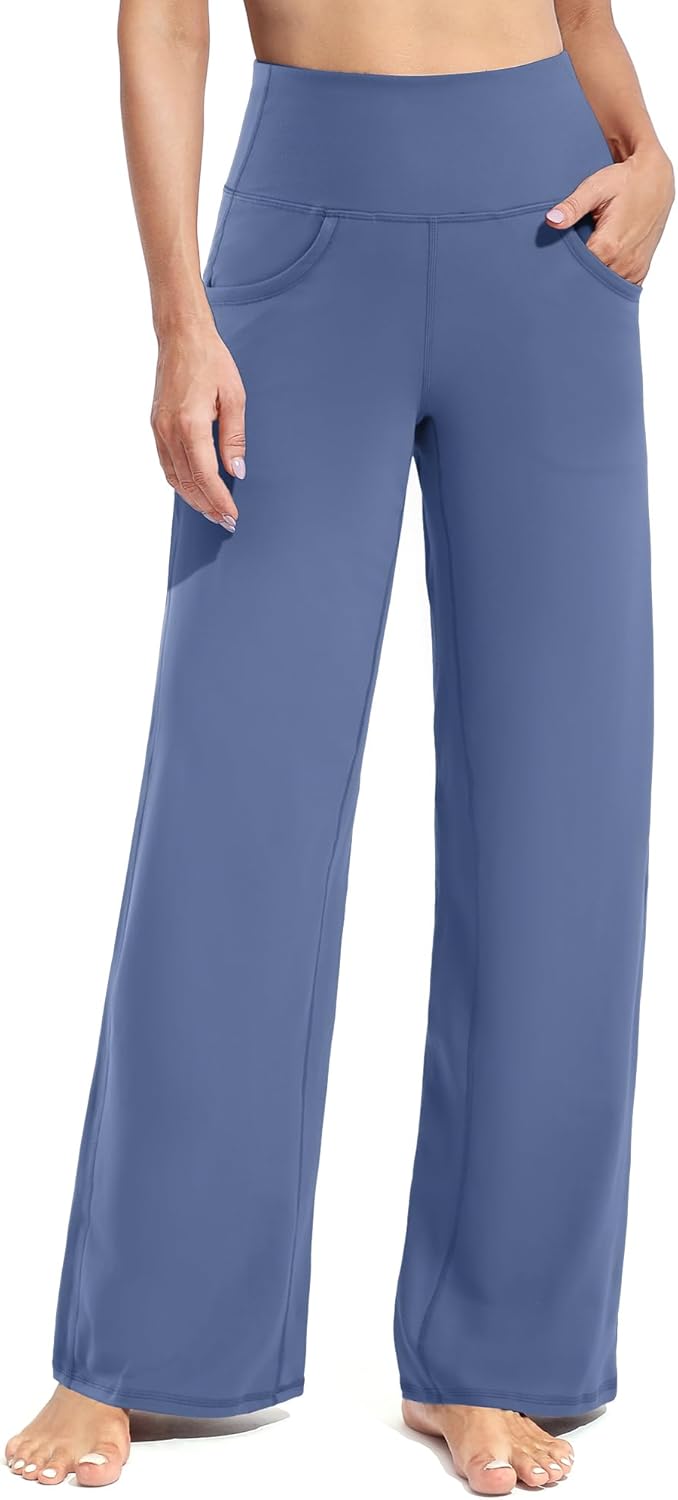 Promover Wide Leg Pants for Women - Stretchy Yoga Pants