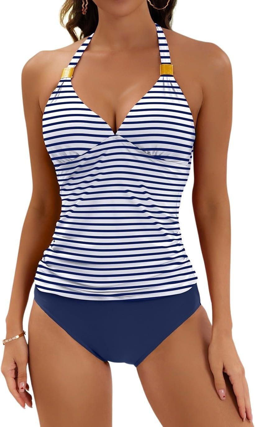 B2prity Halter Tankini Swimsuit for Women with Tummy Control