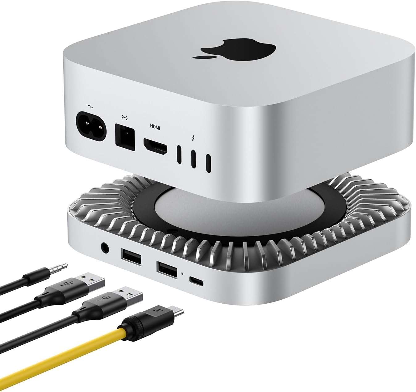 40Gbps Aluminum Hub & Stand for New M4/M4 Pro Mac Mini
