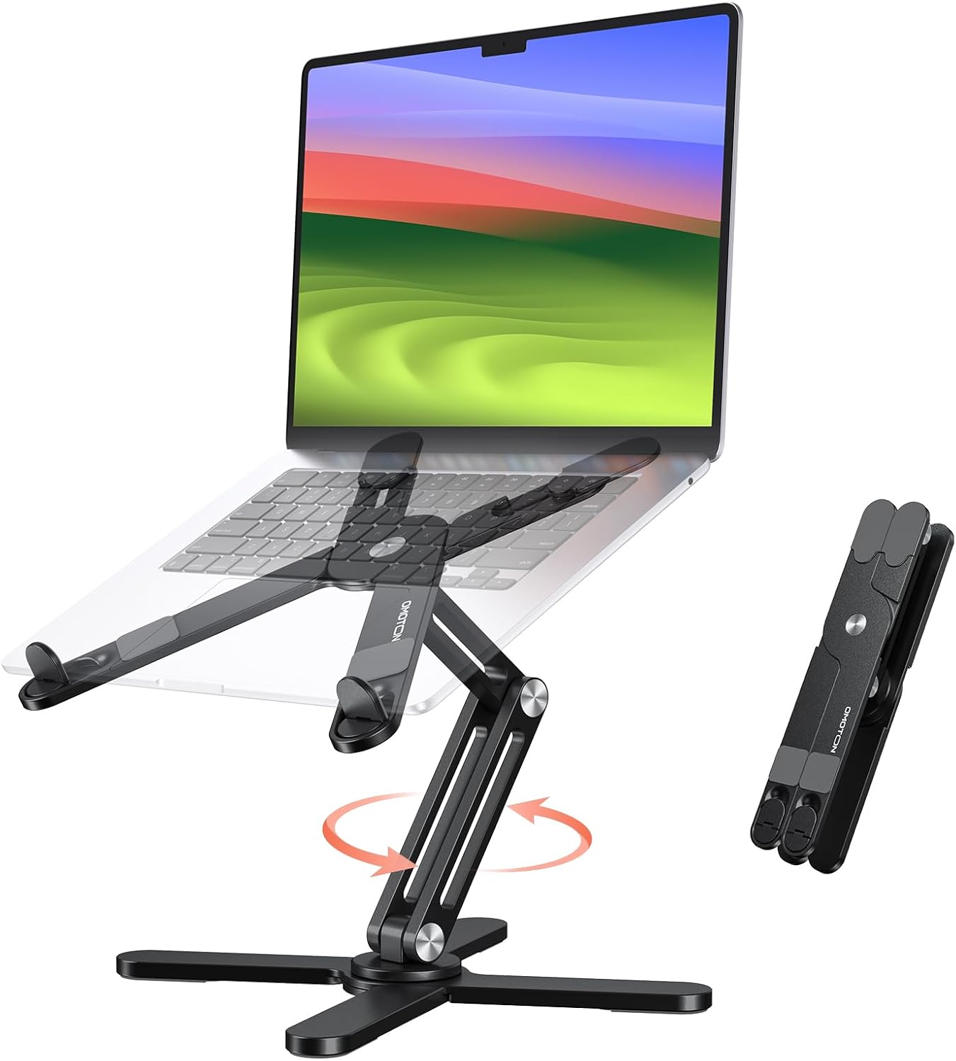 OMOTON 360 Rotating Laptop Stand Riser for Ergonomic Work