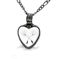 Dandelion Seed Necklace Heart Pendant - Handmade Keepsake
