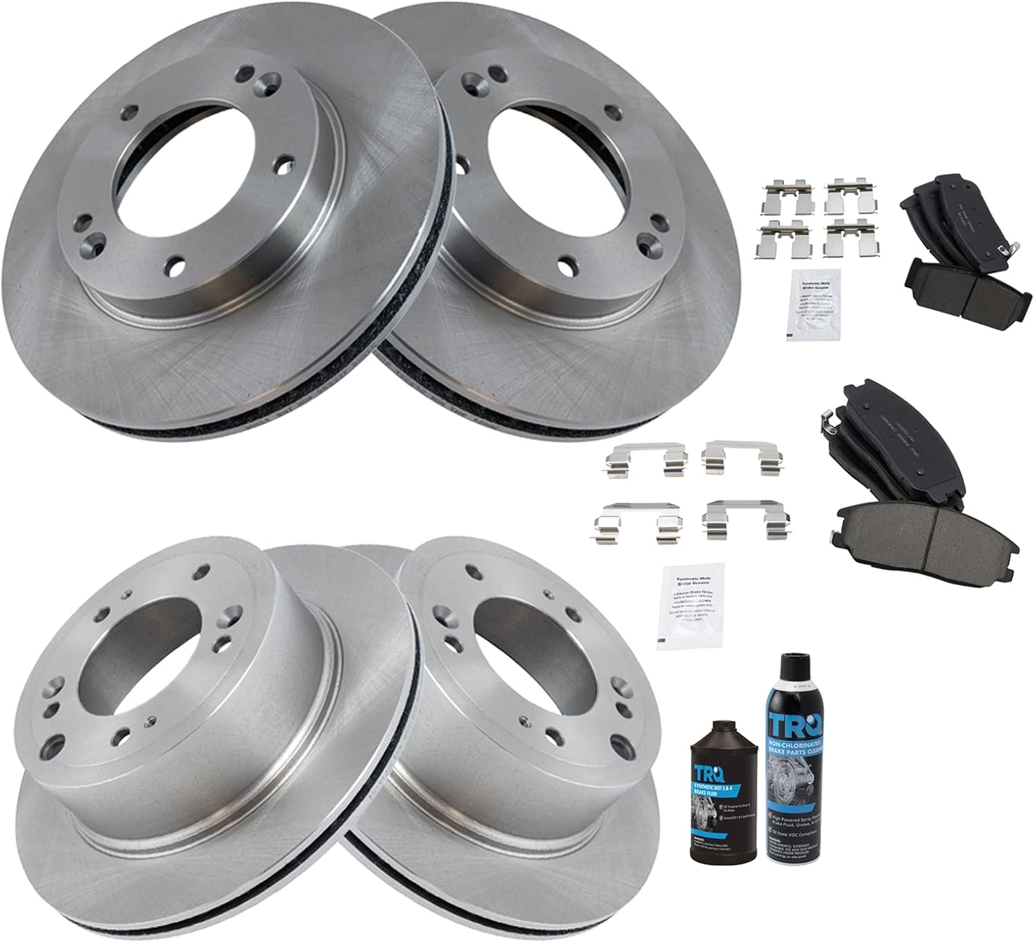 TRQ Brake Pad & Rotor Kit for 2003-2006 Kia Sorento