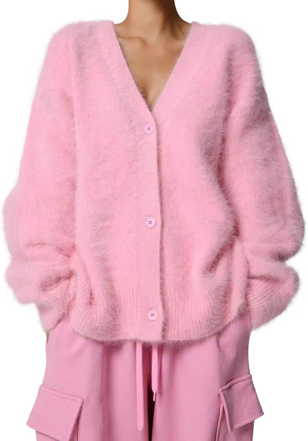 Womens Fuzzy Mohair Cardigan for Ultimate Comfort and Style