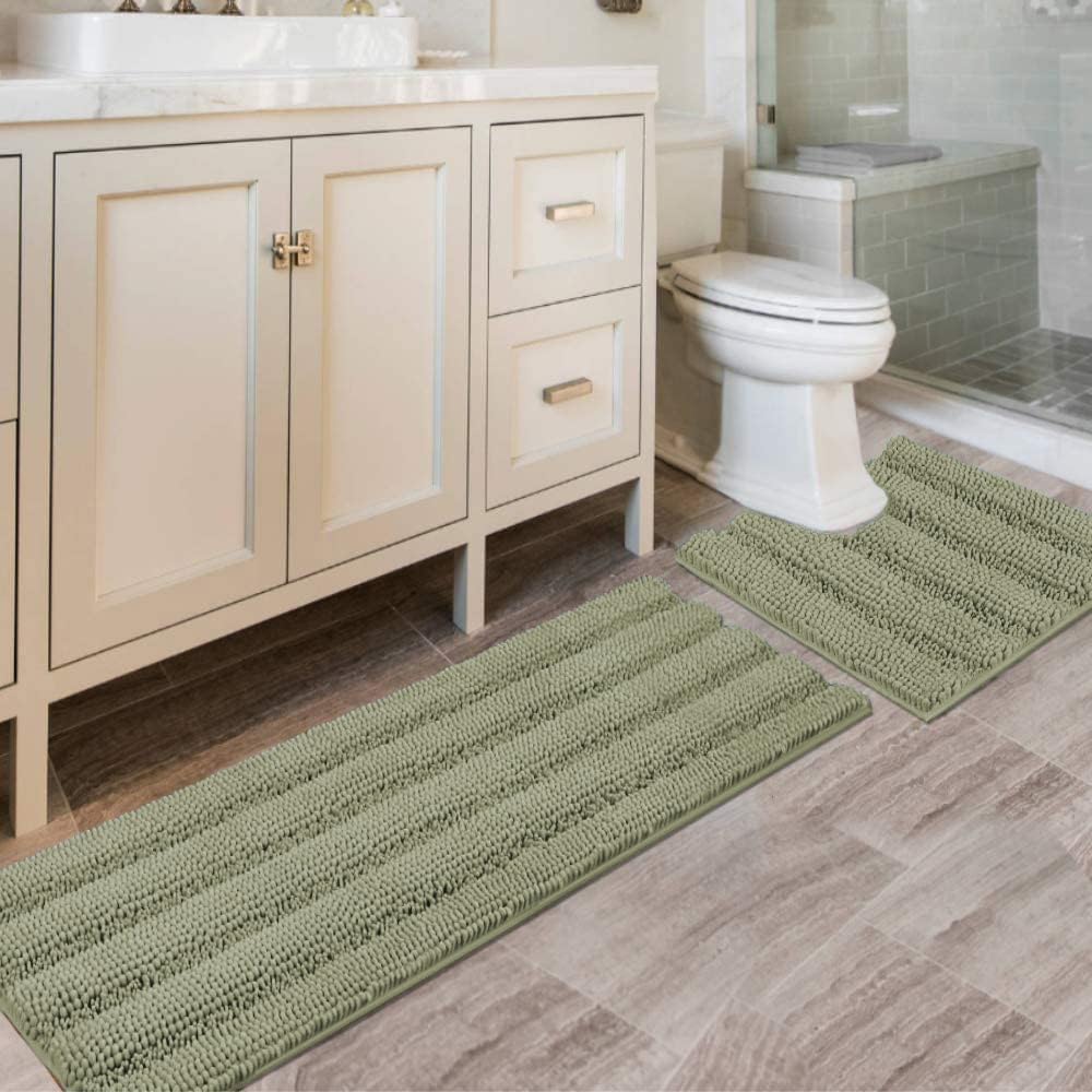 H.VERSAILTEX Bathroom Rug Sets for Soft and Non Slip Comfort
