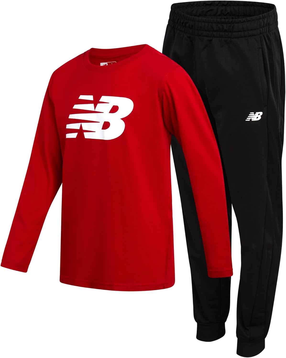New Balance Boys Jogger Set - Athletic Jersey Long Sleeve Tee