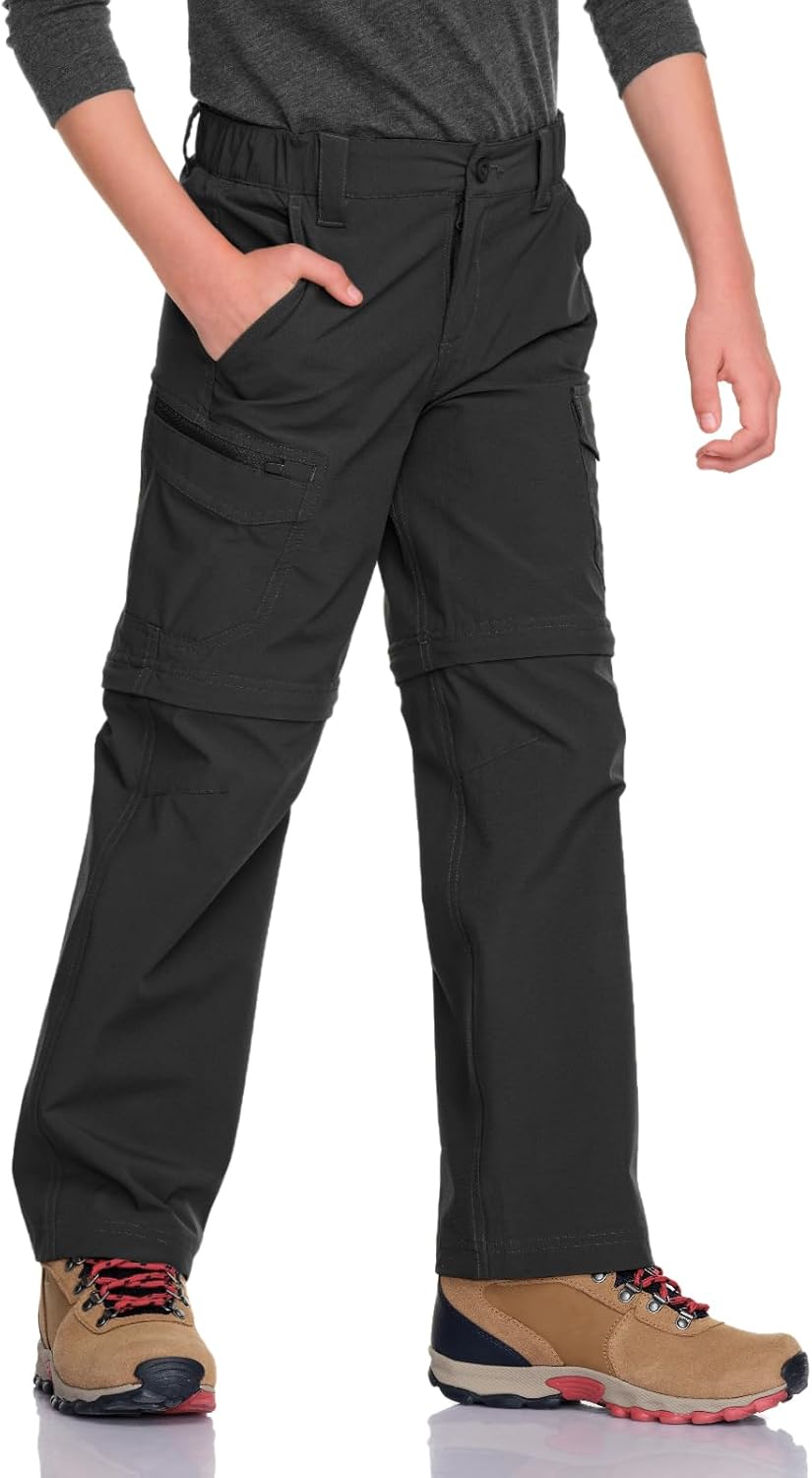 CQR Kids Youth Hiking Cargo Pants for Outdoor Adventures