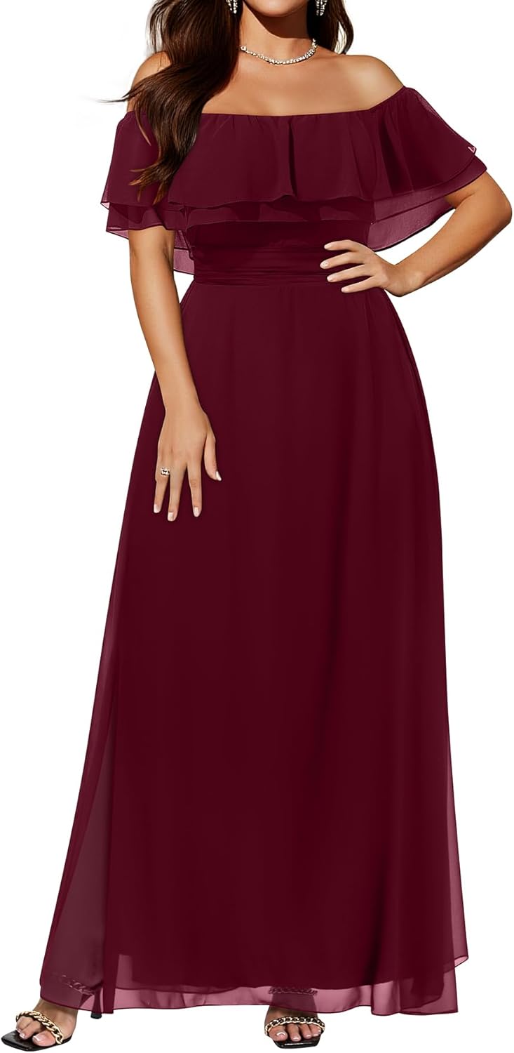 Bridesmaid Dresses for Wedding Plus Size Off The Shoulder Style