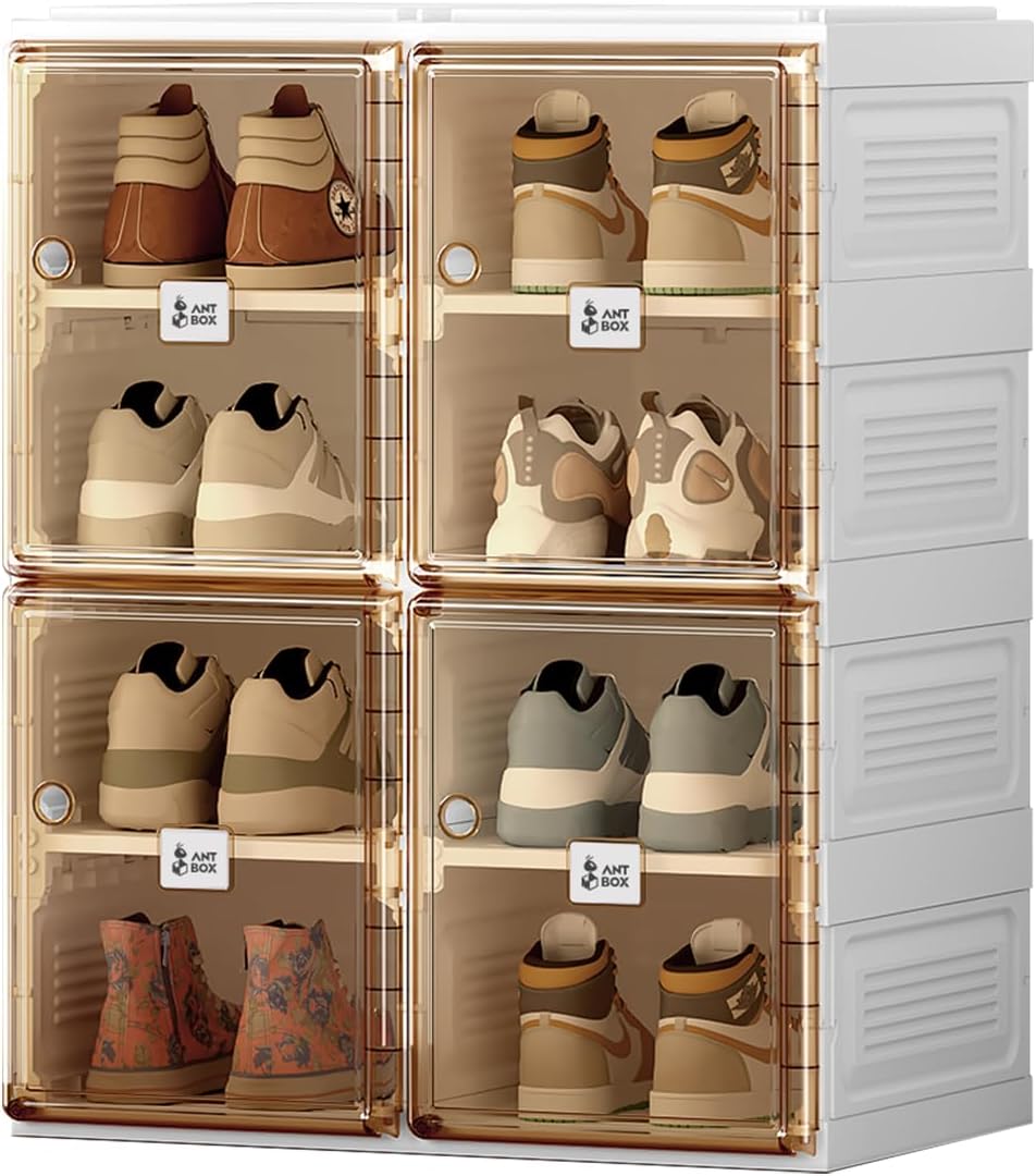 ANTBOX Shoe Organizer Storage Box for Easy Shoe Management