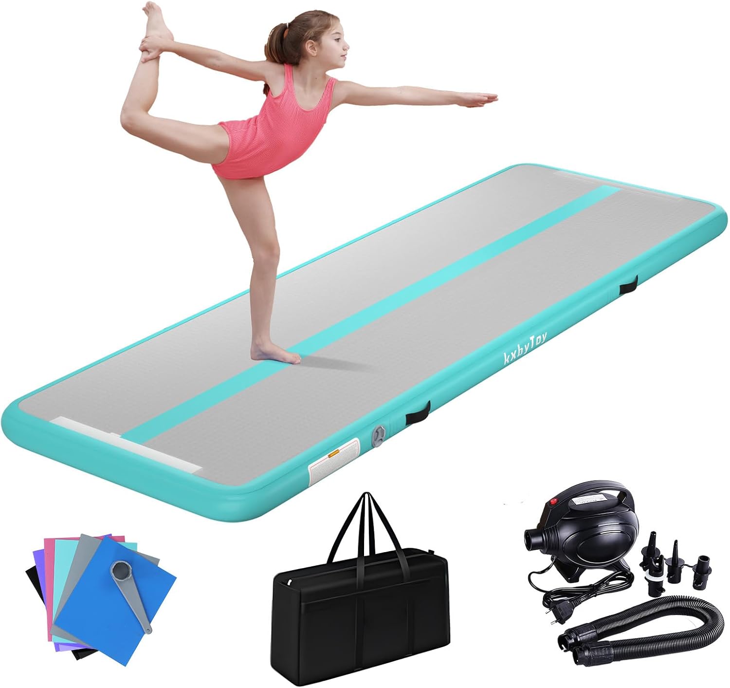 Air Mat Tumble Track 4in Thick Inflatable Gymnastics Mat
