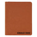 Monogrammed Portfolio with Zipper - Personalized Vegan Leather