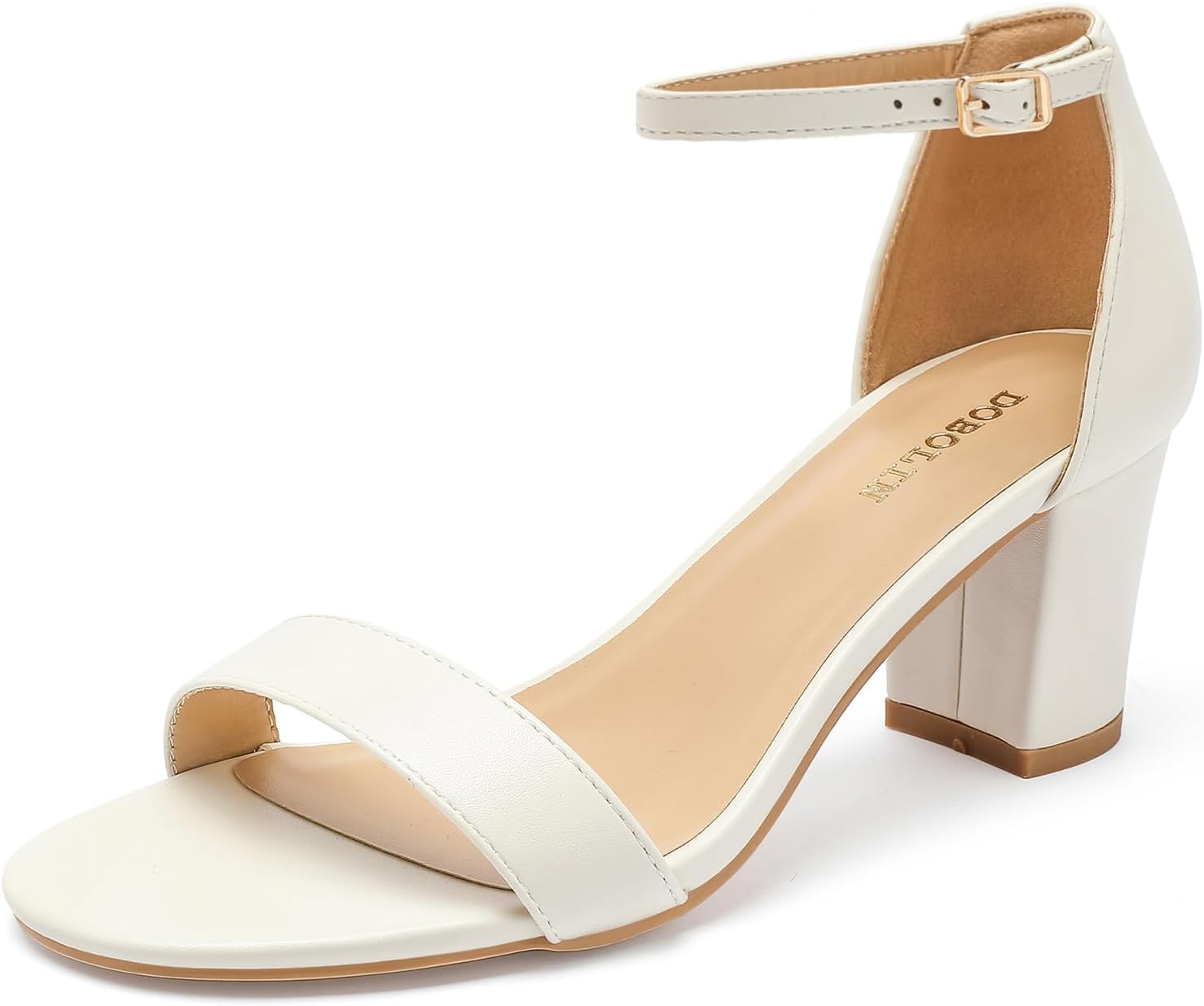 Women's Heeled Sandals Open Toe Ankle Strap for Comfort