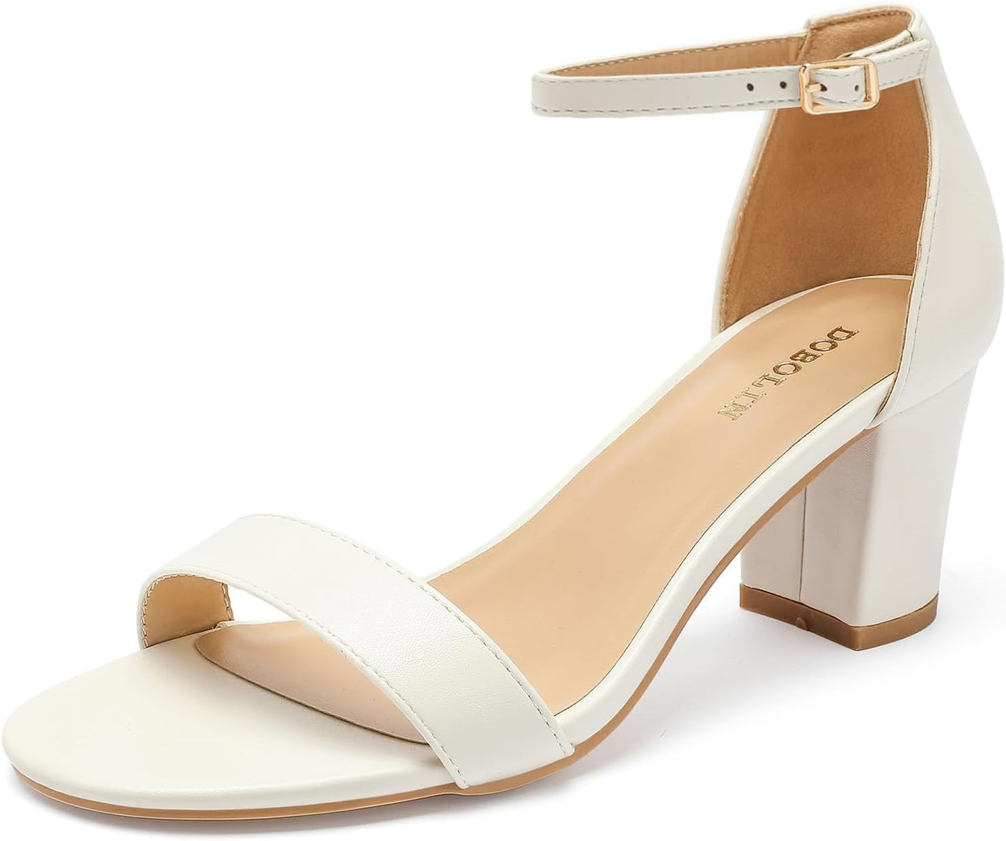 Women's Heeled Sandals Open Toe Ankle Strap for Comfort