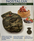 Compact Camo Waffle Maker, Non-Stick, Nostalgic Charm
