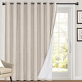 PrinceDeco 100% Blackout Curtains 96 in Long for Sliding Door
