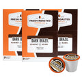 Fresh Roasted Coffee Dark Brazil Med-Dark Roast 72 Pods - Bold, Smooth