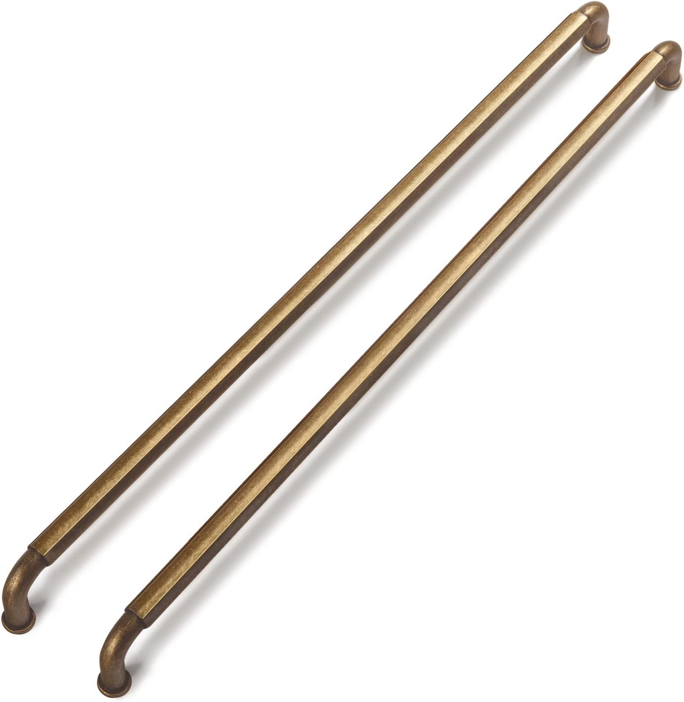 Goo-Ki 12-3/5 Inch Antique Brass Cabinet Pulls for Kitchen Drawers