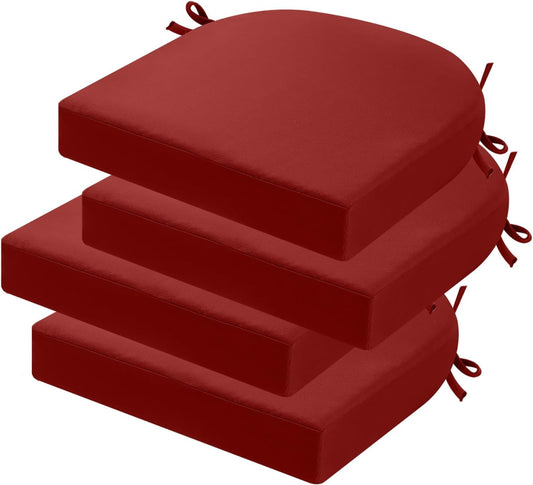 Outdoor Chair Cushions Set of 4, Thick 19in x 19in x 3in
