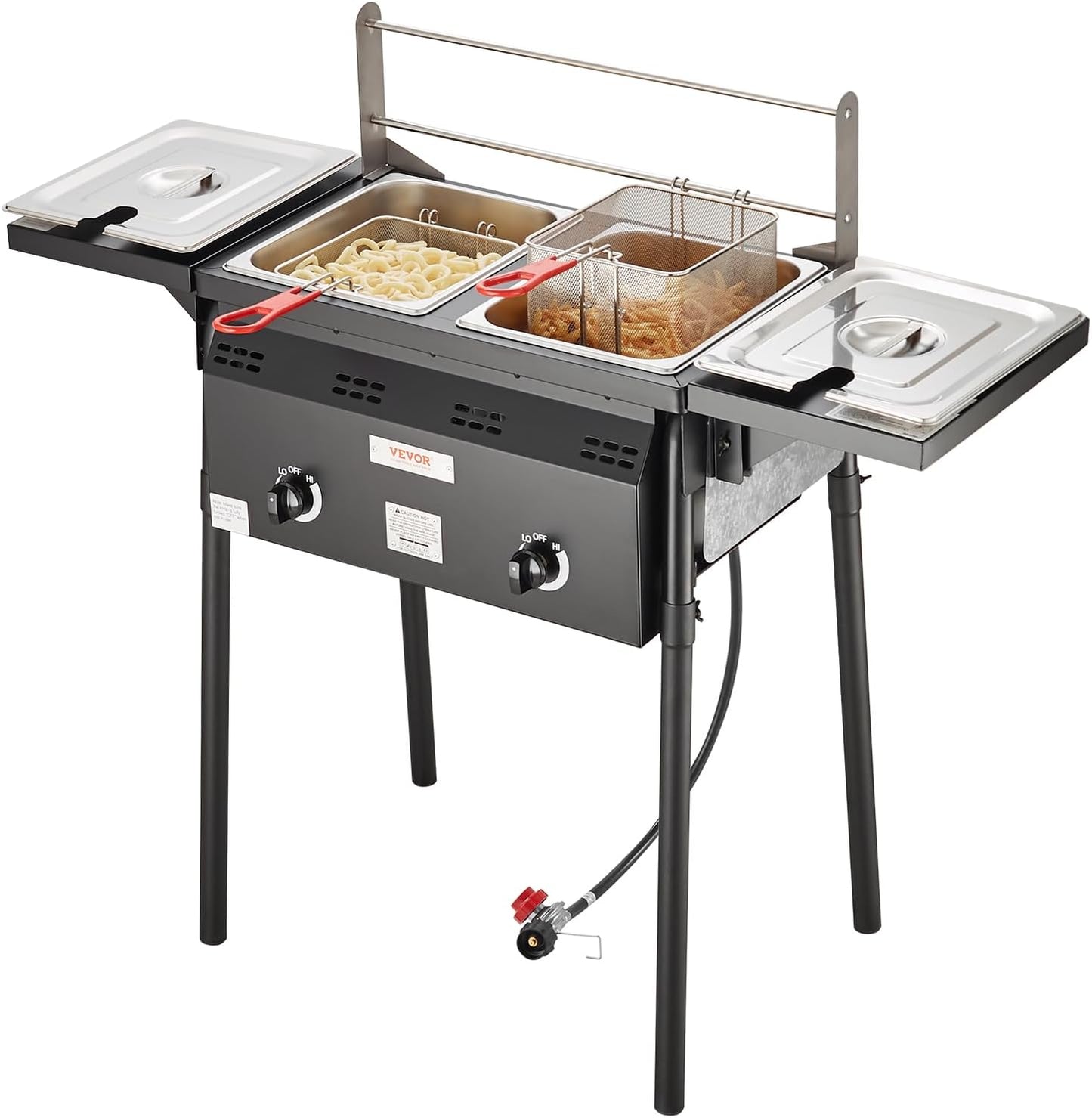 VEVOR Outdoor Propane Deep Fryer with Dual Burners and Baskets