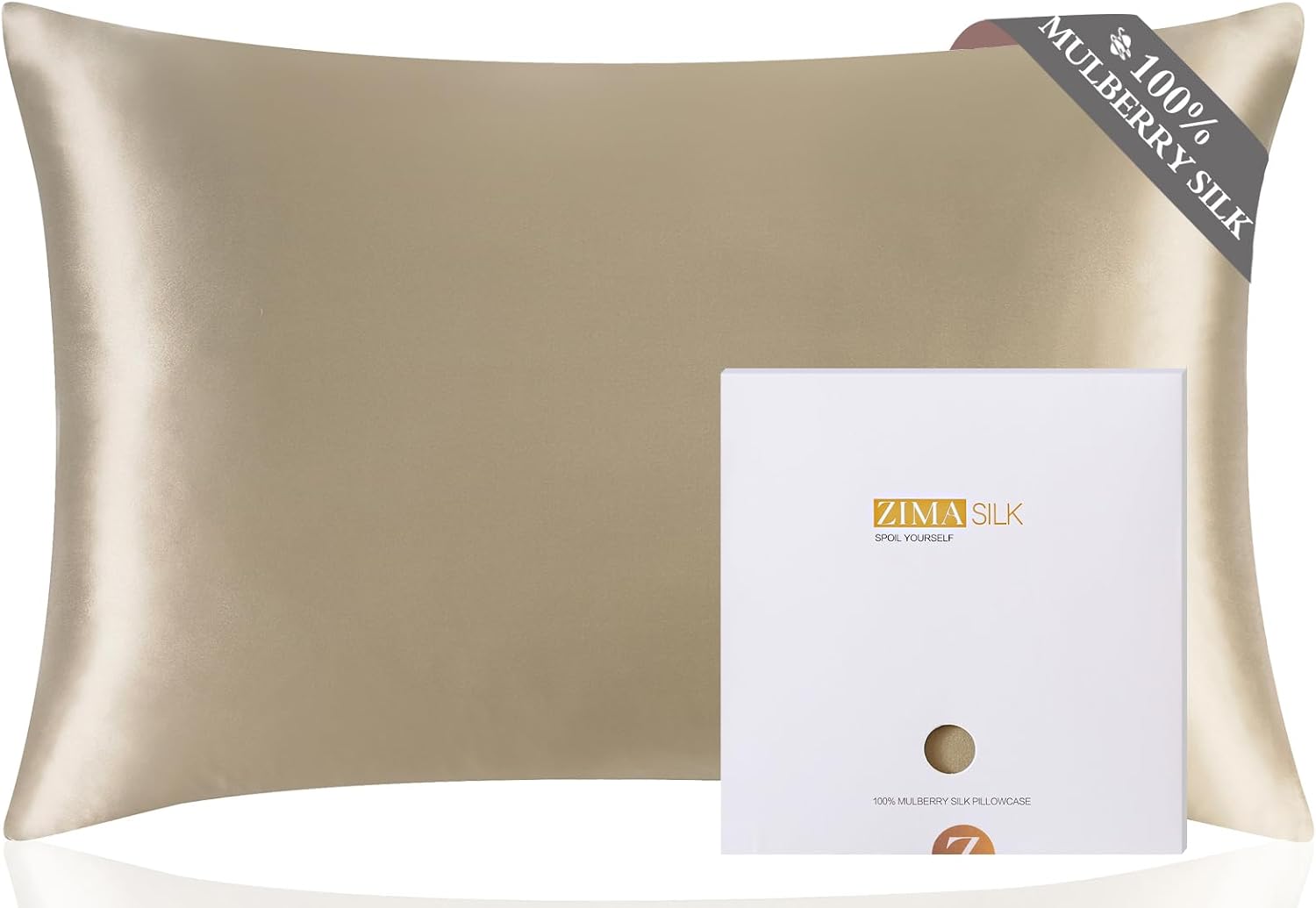 ZIMASILK 100% Pure Mulberry Silk Pillowcase for Hair Health