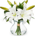 Artificial Flowers Tiger Lily Real Touch with Vase for Home Decor