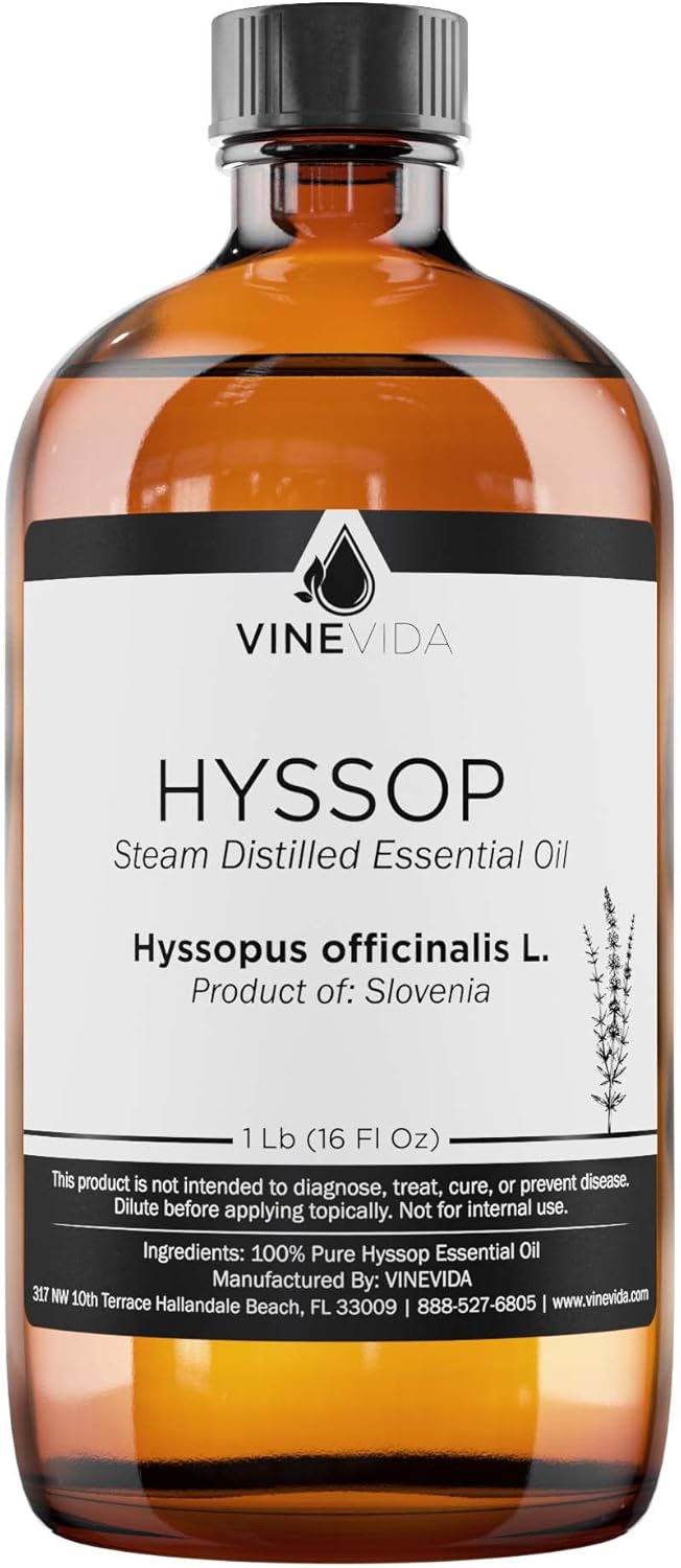 VINEVIDA Hyssop Essential Oil 16 oz for DIY Candle Scents