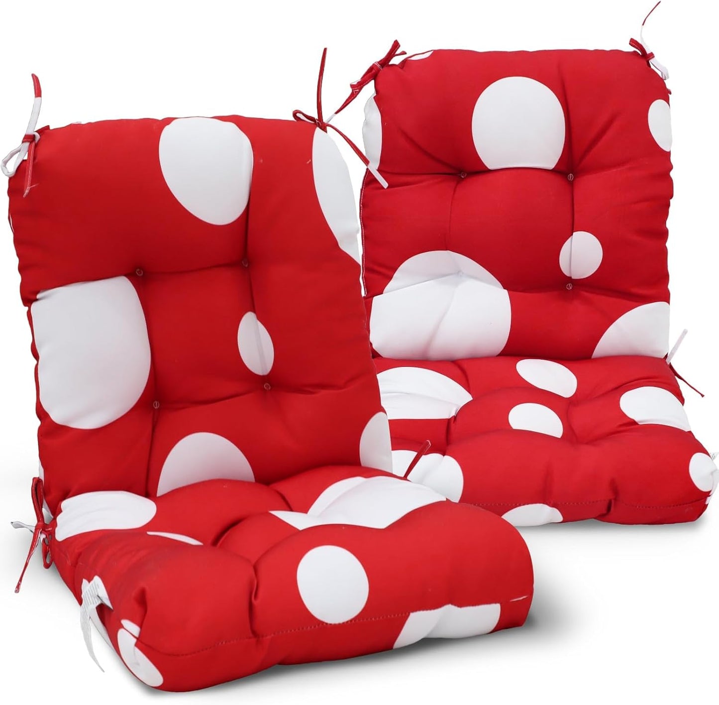EAGLE PEAK Tufted Outdoor/Indoor Chair Cushions Set of 2