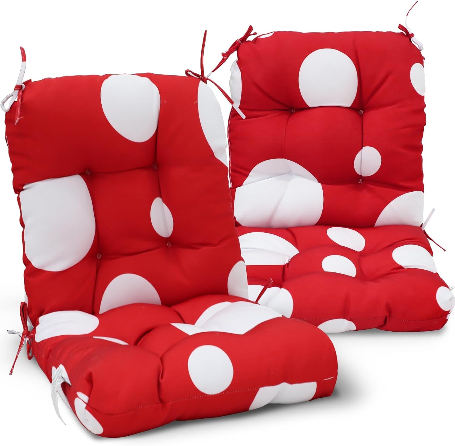 EAGLE PEAK Tufted Outdoor/Indoor Chair Cushions Set of 2