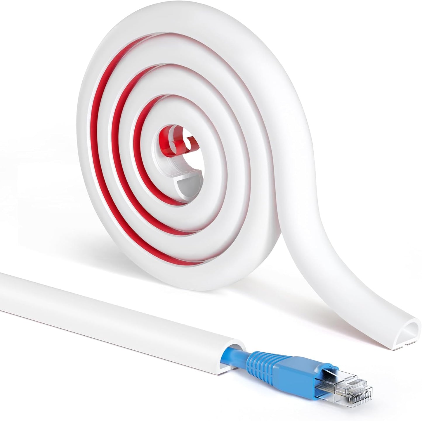 ZhiYo 78in Soft Self-Adhesive Cord Hider - Hide Wires Easily!