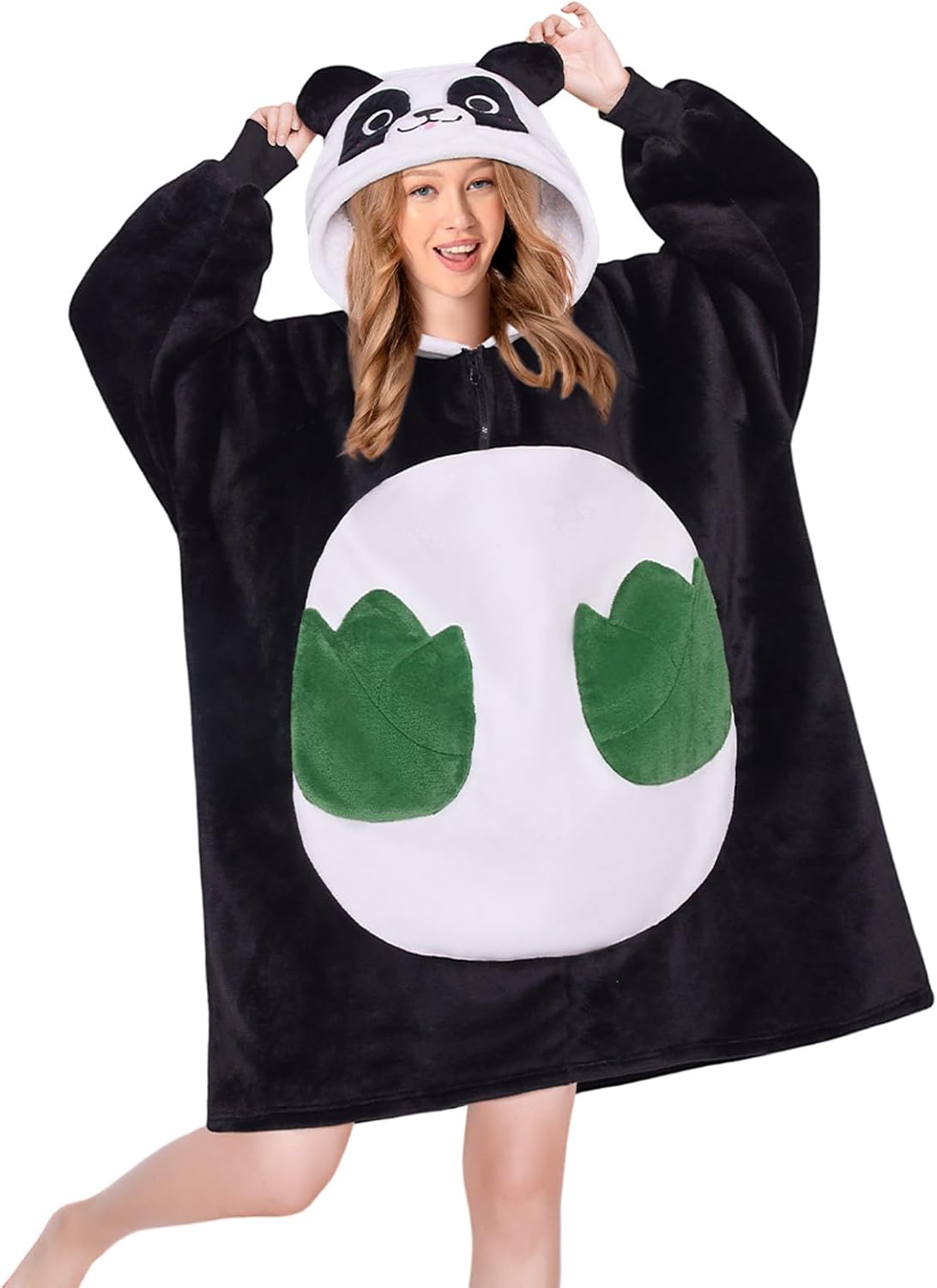 Wearable Blanket Hoodie for Adults - Cozy Sherpa Fleece Design